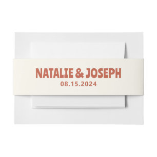 ファンキーはっきりしたユニークカラフル明レトロ結婚ズ 招待状ベリーバンド