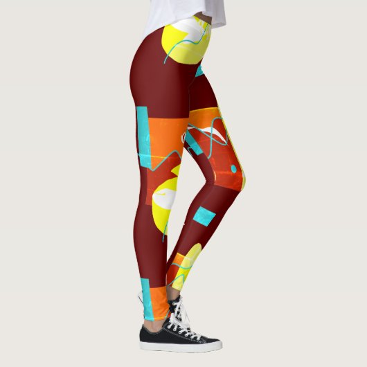 ファンキーはっきりした抽象芸術レギンス レギンス (右)