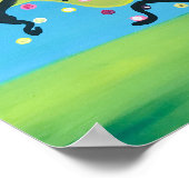 ファンキーアクリルの絵画木 ポスター (角)