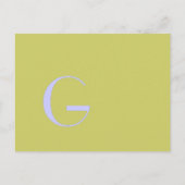 ファンキーアップビートモダンモノグラム結婚式招待状 インビテーションポストカード (裏面)