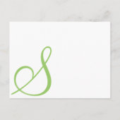 ファンキーアップビートモダンモノグラム結婚式招待状 インビテーションポストカード (裏面)