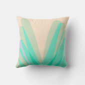 ファンキーアブストラクトアートターコイズピンク クッション (裏面)