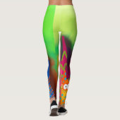 ファンキーアートカラフル猫好きレギンス レギンス (裏面)