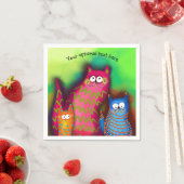 ファンキーアートカラフル猫好き紙プレート スタンダードカクテルナプキン (インサイチュ)