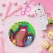 ファンキーアートカラフル猫好き紙プレート ペーパープレート (パーティー)