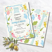 ファンキーイタリアン描ギリシア地中海パーティー 招待状