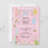 ファンキーイタリアン描ギリシア地中海パーティー 招待状 (正面)