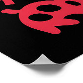 ファンキーエイリアンドラゴンイエロー – ネオンアートポップ・アートのクリーチャー ポスター (角)