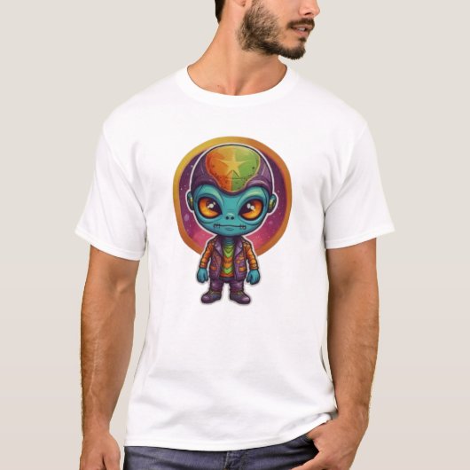 ファンキーエイリアン和平標識 Tシャツ (正面)