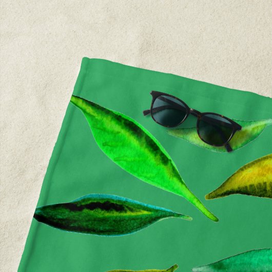 ファンキーエコグ葉ルールビーチスタイル ビーチタオル (インサイチュ)