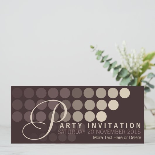 ファンキーカフェドモダンットパーティの招待状 招待状 (スタンド正面)