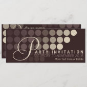 ファンキーカフェドモダンットパーティの招待状 招待状 (正面/裏面)