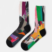 ファンキーカラフルユニセックスソックス数々の色ソックス ソックス (左)