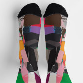 ファンキーカラフルユニセックスソックス数々の色ソックス ソックス (上部)