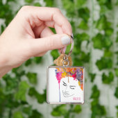 ファンキーカラフルレインボー キーホルダー (手)