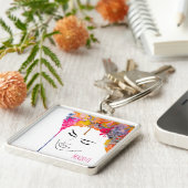 ファンキーカラフルレインボー キーホルダー (側面)