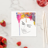 ファンキーカラフルレインボー スタンダードカクテルナプキン (インサイチュ)