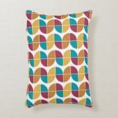 ファンキーカラフルレトロヴィンテージ幾何学模様 アクセントクッション (正面(垂直))