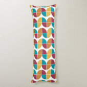 ファンキーカラフルレトロヴィンテージ幾何学模様 ボディピロー (裏面 (縦))