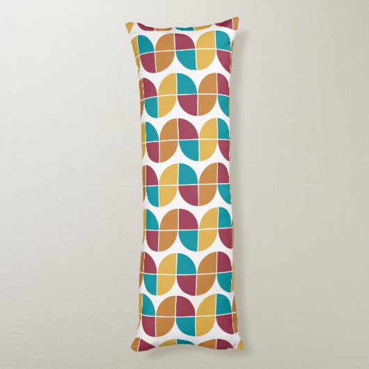 ファンキーカラフルレトロヴィンテージ幾何学模様 ボディピロー (裏面 (縦))
