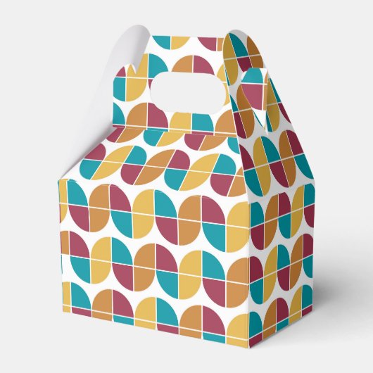 ファンキーカラフルレトロ70sヴィンテージ幾何学模様 フェイバーボックス (正面サイド)