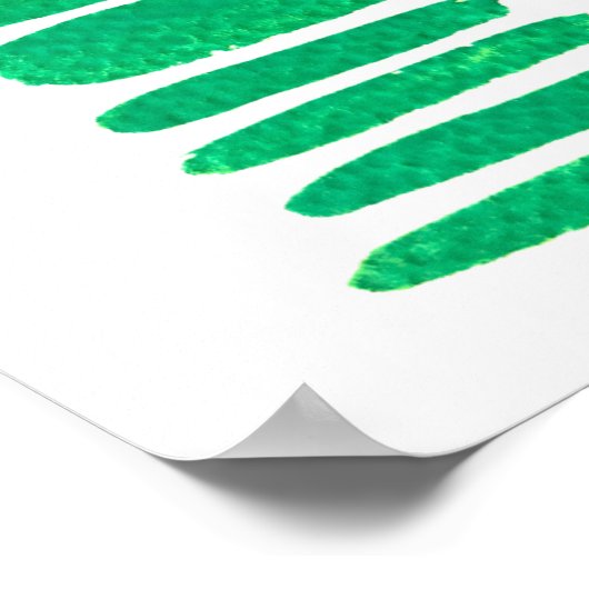 ファンキーカラフル人形の水彩色 ポスター (角)