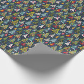 ファンキーカラフル木 ラッピングペーパー (角)