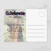 ファンキーカラフル気球書道パーティー インビテーションポストカード (裏面)