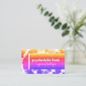 ファンキーカラフル絞り染め 名刺 (スタンド正面)