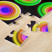 ファンキーカラフル3D円 ジグソーパズル (側面)