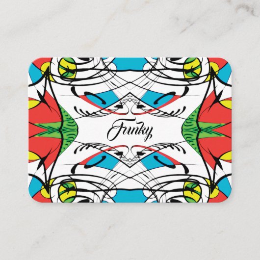 ファンキーカラフル 名刺 (正面)