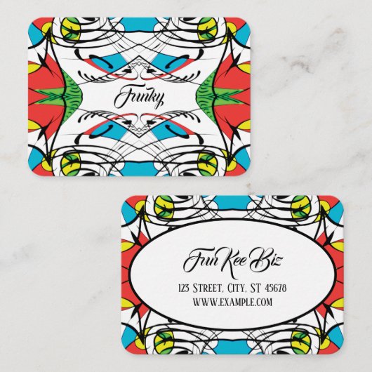 ファンキーカラフル 名刺 (正面/裏面)
