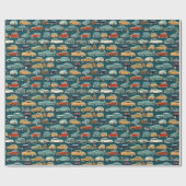 ファンキークラシック車のパターン ラッピングペーパー (フラット)