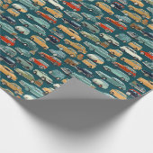 ファンキークラシック車のパターン ラッピングペーパー (角)