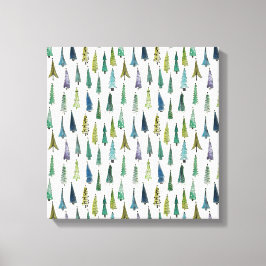 ファンキークリスマスの木(図解入りの、写真付きのかわいい芸術) キャンバスプリント