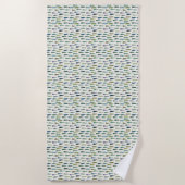 ファンキークリスマスの木(図解入りの、写真付きのかわいい芸術) ビーチタオル (正面)