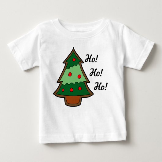 ファンキークリスマスツリーホーホー ベビーTシャツ (正面)
