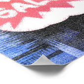 ファンキーグランジバーストグティとよくはしゃぐデザイン ポスター (角)