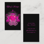 ファンキーグランジTattooハートホットピンククラウン 名刺 (正面/裏面)