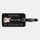 ファンキーサイケデリックエレキギターパーソナライズされた ラゲッジタグ (裏面横)