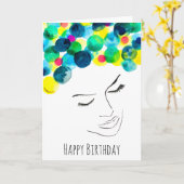 ファンキーサイケデリック泡毛 カード (黄色い花)