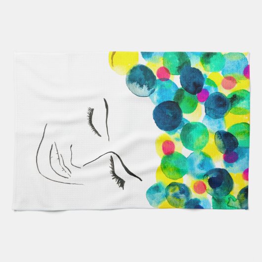 ファンキーサイケデリック泡毛 キッチンタオル (横)