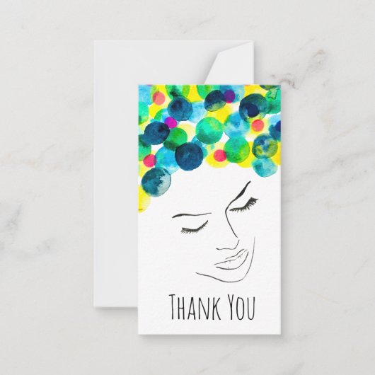 ファンキーサイケデリック泡毛 ノートカード (正面)