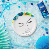 ファンキーサイケデリック泡毛 ペーパープレート (パーティー)