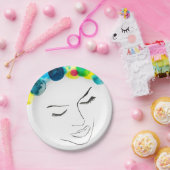 ファンキーサイケデリック泡毛 ペーパープレート (パーティー)