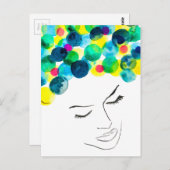 ファンキーサイケデリック泡毛 ポストカード (正面/裏面)