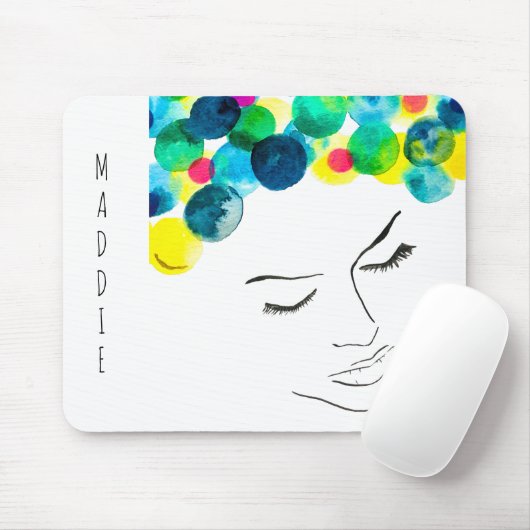 ファンキーサイケデリック泡毛 マウスパッド (マウス)