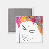 ファンキーサイケデリック熱狂する髪 マグネット (正面/裏面)