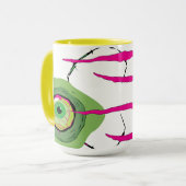 ファンキーシンプルギュウリッシュゾンビスクラッチアポップ・アートのート マグカップ (正面左)