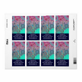 ファンキースカラフルクロールの木の円がアートをポップ・アートの表す ラベル (フルシート)